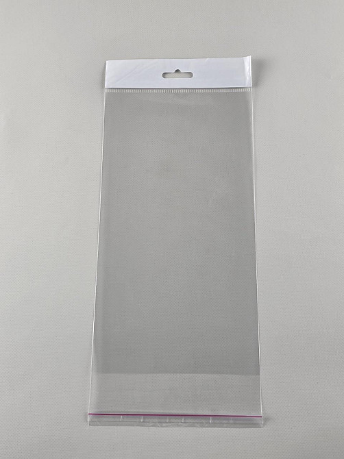 Пакети з липкою стрічкою і европодвесом 14см 26см 25мк (1000 шт) Харків - фото 1