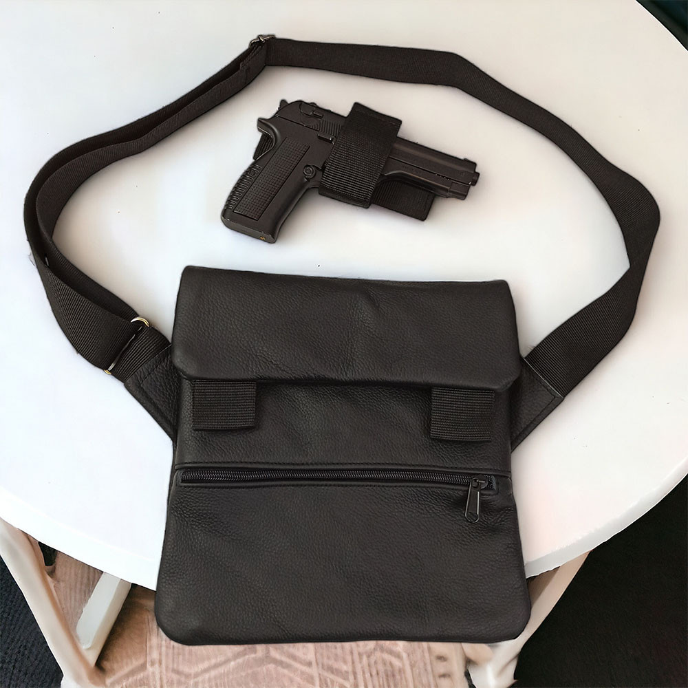 Набор 2В1. Кожаная сумка с кобурой + фонарик профессиональный POLICE BL-X71-P50 CP-36 Львов - изображение 2