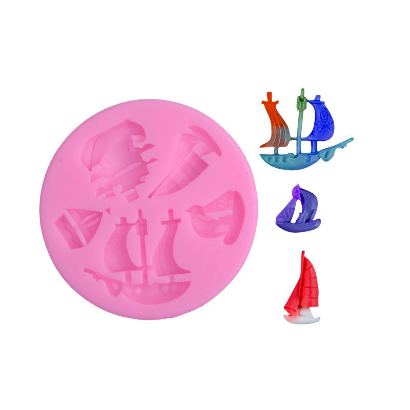 Молд силиконовый Корабли 8 см розовый Киев - изображение 9