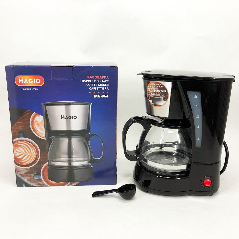 Кофеварка для дома и семьи MAGIO MG-964 650 Вт, Кофейный аппарат, Кофеварка бытовая для дома кухни EP-35 Львов - изображение 10