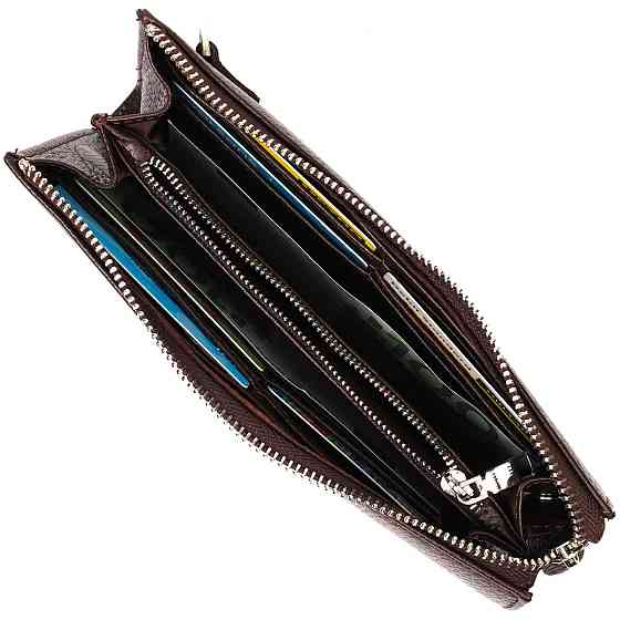 Практичный мужской клатч из натуральной кожи флотар BOND 22051 Коричневый Киев