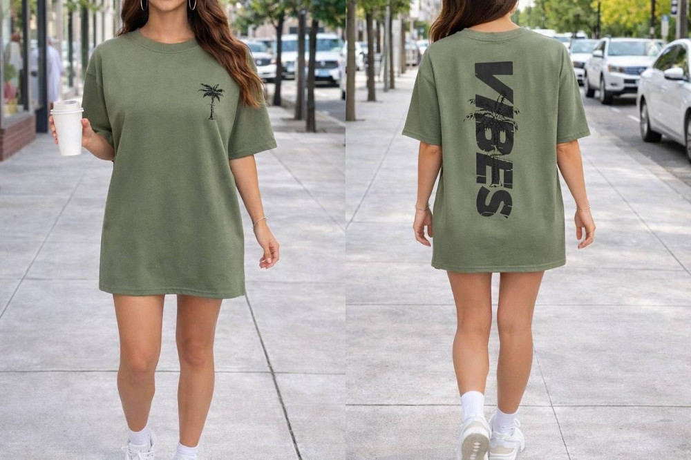 Жіноча стильна повсякденна сукня-футболка котон Оливка, 50/54 Одеса - фото 1