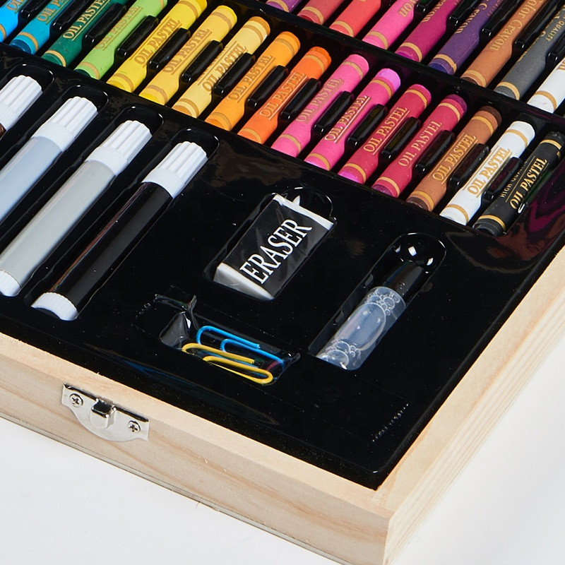 Большой художественный набор для рисования 220 предметов в деревянном кейсе для детей и взрослых творчество Киев - изображение 1