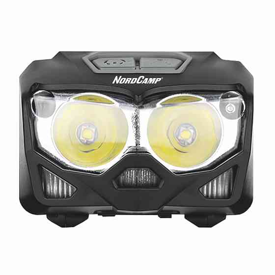 Фонарь налобный Nord Camp 500Lm, 2x5W CREE XTG, 1200mAh/3xAAA, с сенсором белый/красный Львов