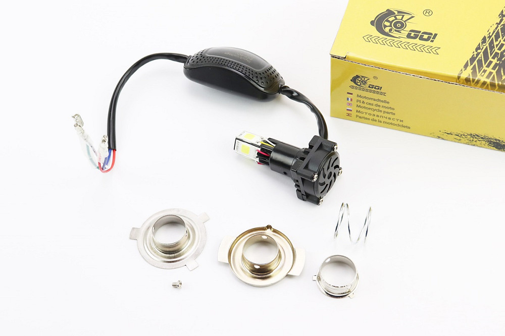 Лампа фари діодний LED-5 SUPER універсальна (к-кт різних кріплень), з стабілізатором + стробоскоп Київ - фото 1