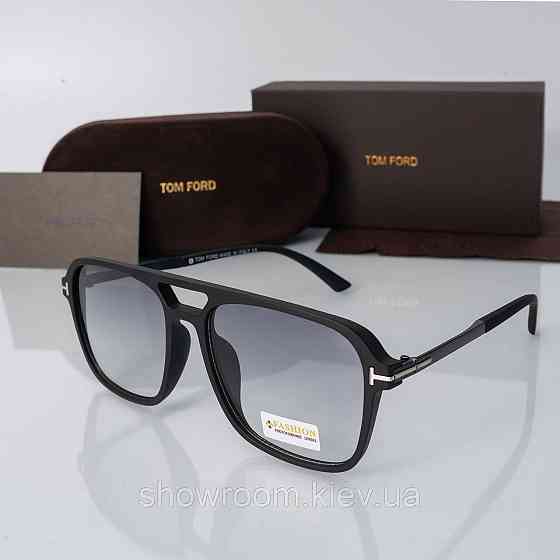 Чоловічі сонцезахисні фотохромні окуляри хамелеони Tom Ford (1821) black Київ