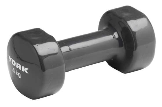 Гантелі для фітнесу вінілові круглі York Fitness 2х4кг сірий Киев