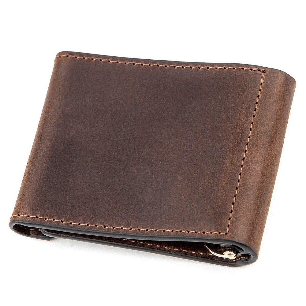 Зажим для денег винтажный Коричневый (GRANDE PELLE) Киев - изображение 6