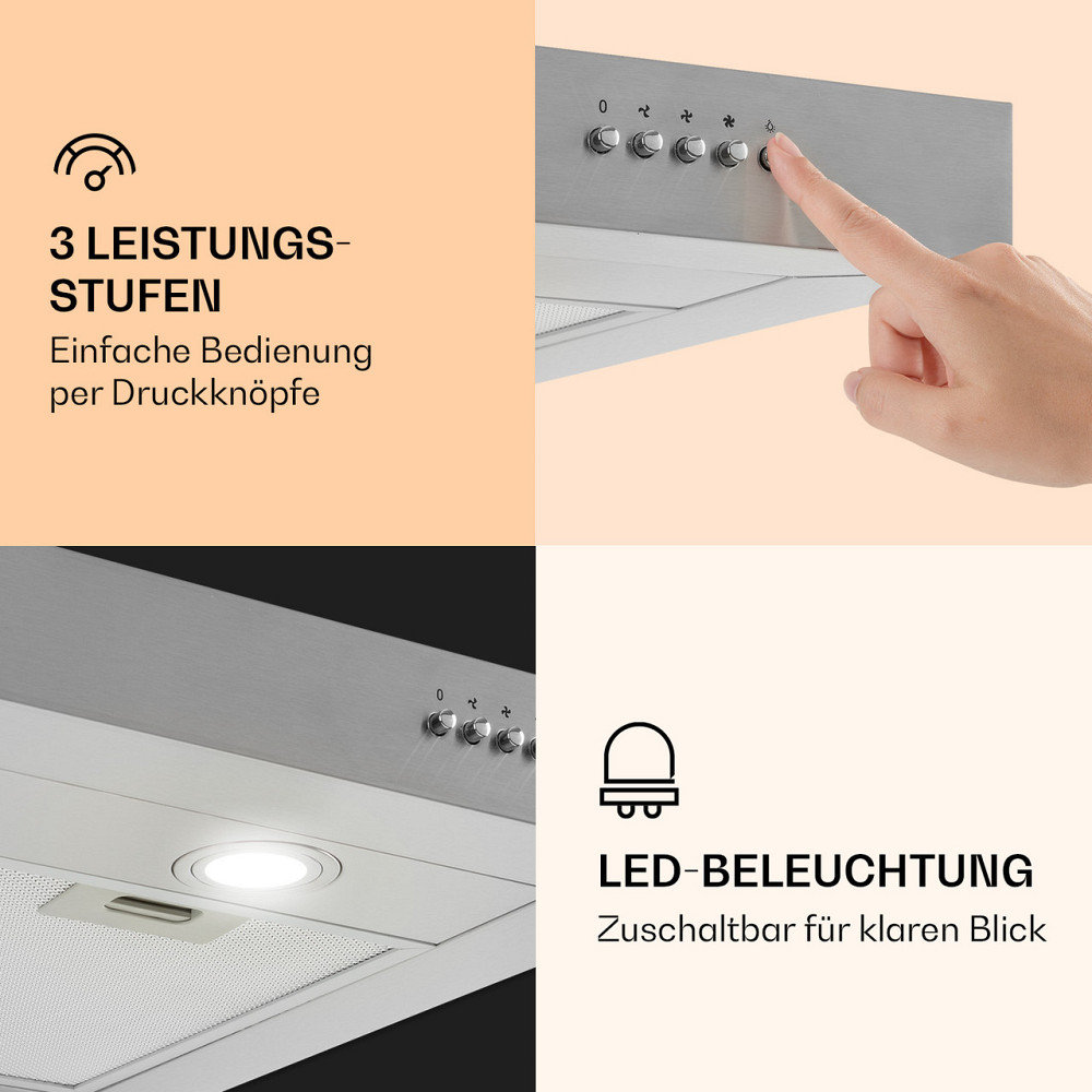 Вытяжка Zarah 90 90см вытяжной воздух: 600 м³/ч LED нержавеющая сталь (Германия, читать описание) Ровно - изображение 3