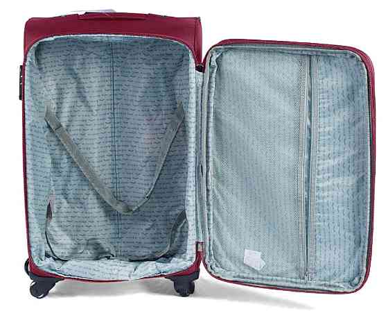 Валіза тканинна WINGS 6802 середня бордова 4 колеса Київ