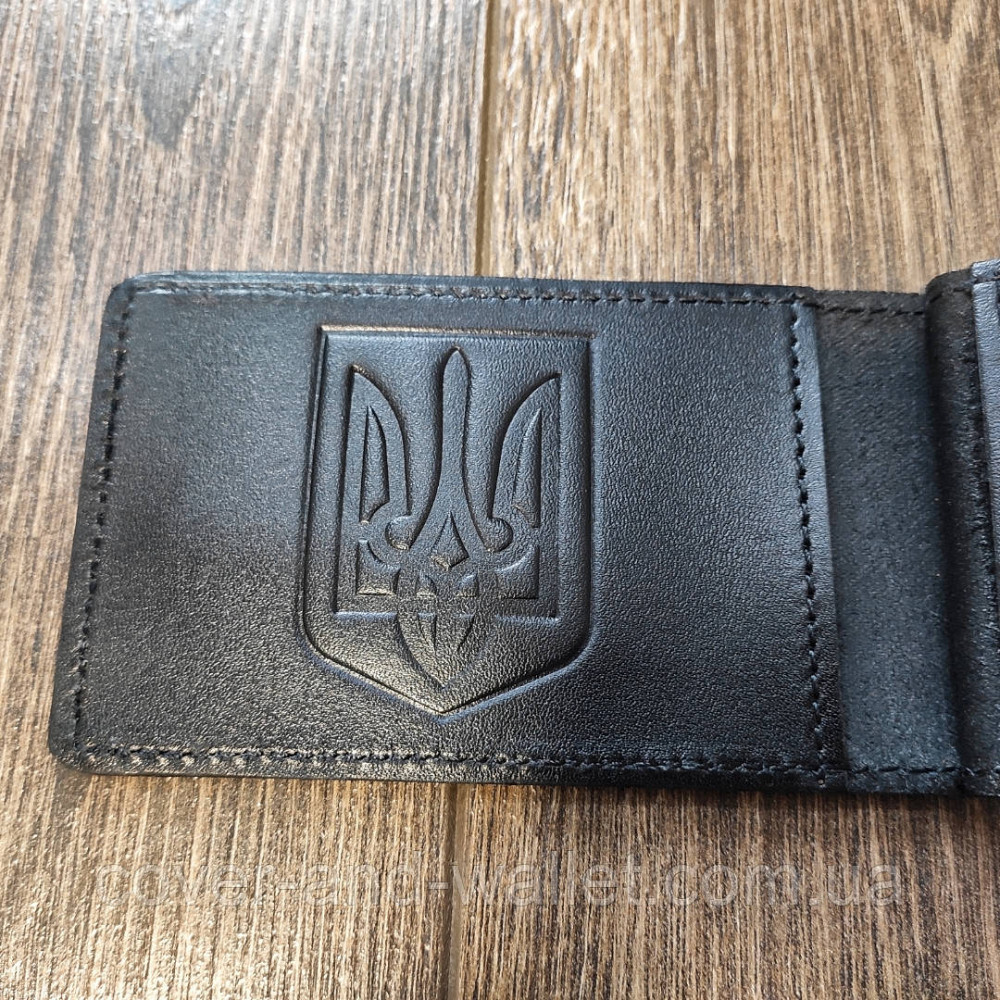 Шкіряна обкладинка Міністерство Юстиції на два відділення чорного кольору Київ - фото 7