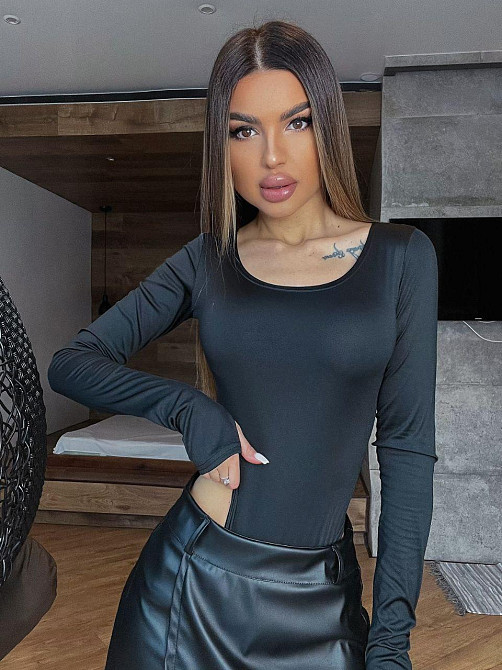 Женский базовый боди с длинным рукавом микродайвинг Одесса - изображение 5