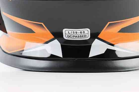 Шолом кросовий/ендуро/АТV BLD-819-7 L (59-60см), ЧОРНО-ПОМАРАНЧЕВИЙ Киев