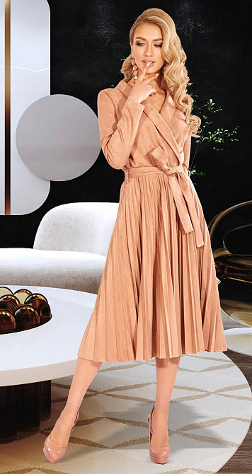 Плаття плісе з екозамші (46) Київ - фото 3