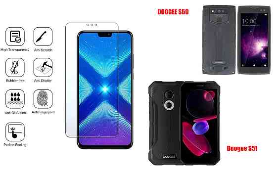 Защитное стекло NeoGlass для DOOGEE S50, Doogee S51 – ультрапрозрачное и устойчивое Киев