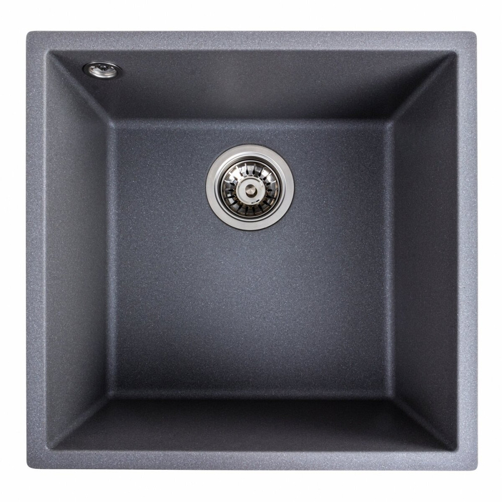 VALESO Гранітна мийка для кухні VALESO RUBA 4040 матова Сірий мусон Київ - фото 4