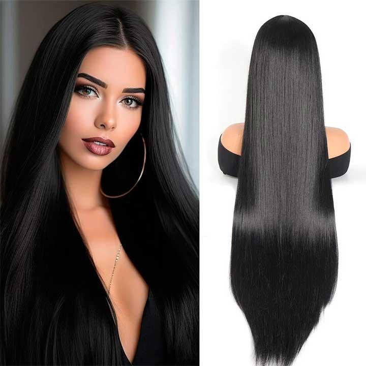 Перука рівне аніме 100 см без човники "Брюнетка" Вінниця - фото 1