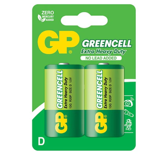 Батарейка бочка GP GREENCELL R20 13A 1.5 V 2 шт. блістер Рівне