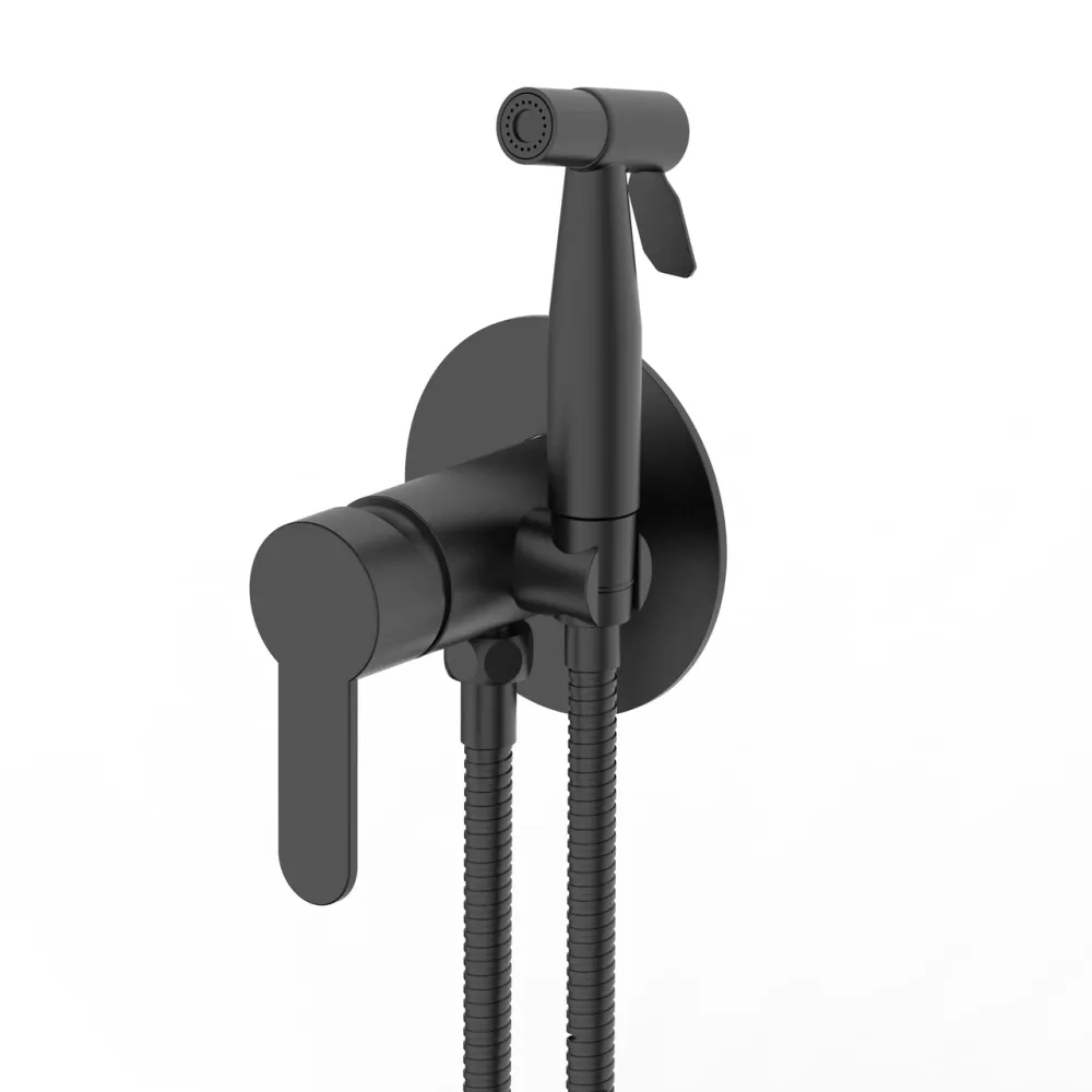 Змішувач для гігієнічного душу Zerix DAX-333 BLACK в стіну з нерж.сталі SUS304 (колір чорний) (ZX4830) Чернівці - фото 4