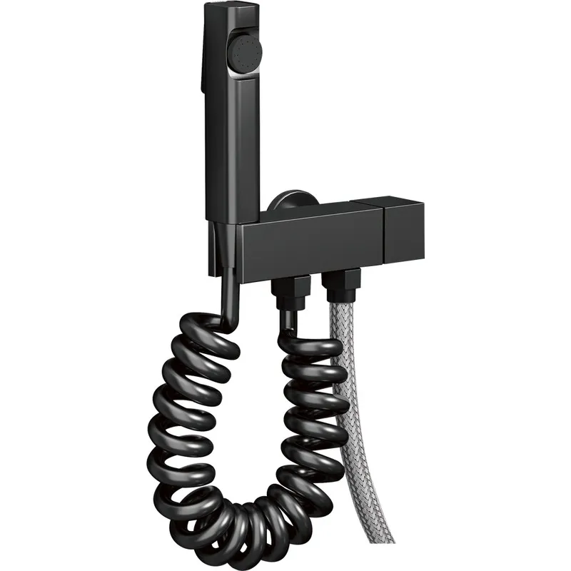 Настінний кран для гігієнічного душу Champion PHL-333 BLACK з лійкою чорний матовий (CH6551) Чернівці - фото 1