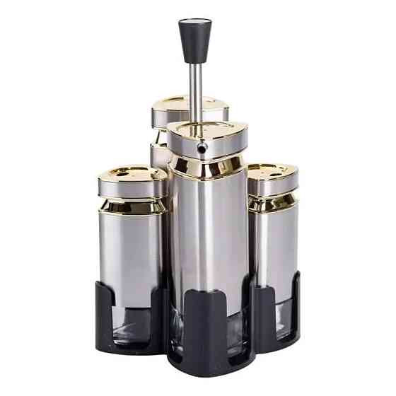 Yiwu Набір для спецій на підставці 4 ємності 10х10х17 см ємності для приправ HP-1325 Киев