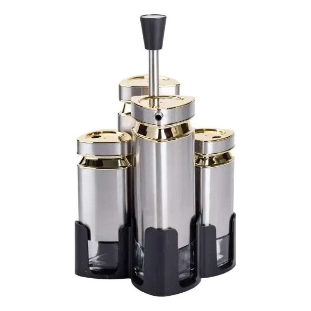 Yiwu Набір для спецій на підставці 4 ємності 10х10х17 см ємності для приправ HP-1325 Київ - фото 2