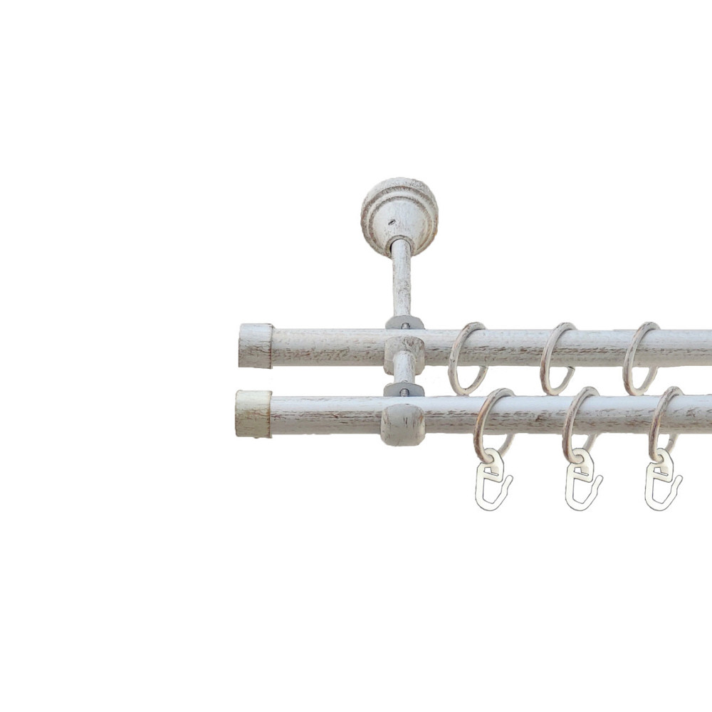 Карниз Orvit Заглушка металевий дворядний відкритий Біле Золото 16\16 мм 300 см (5484077) Львов - изображение 1