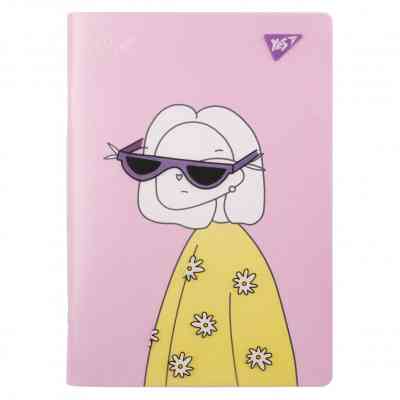 Тетрадь Yes А5 Hey Helly пластиковая обложка 70 листов, клетка (681849) Винница