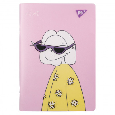 Тетрадь Yes А5 Hey Helly пластиковая обложка 70 листов, клетка (681849) Винница - изображение 1