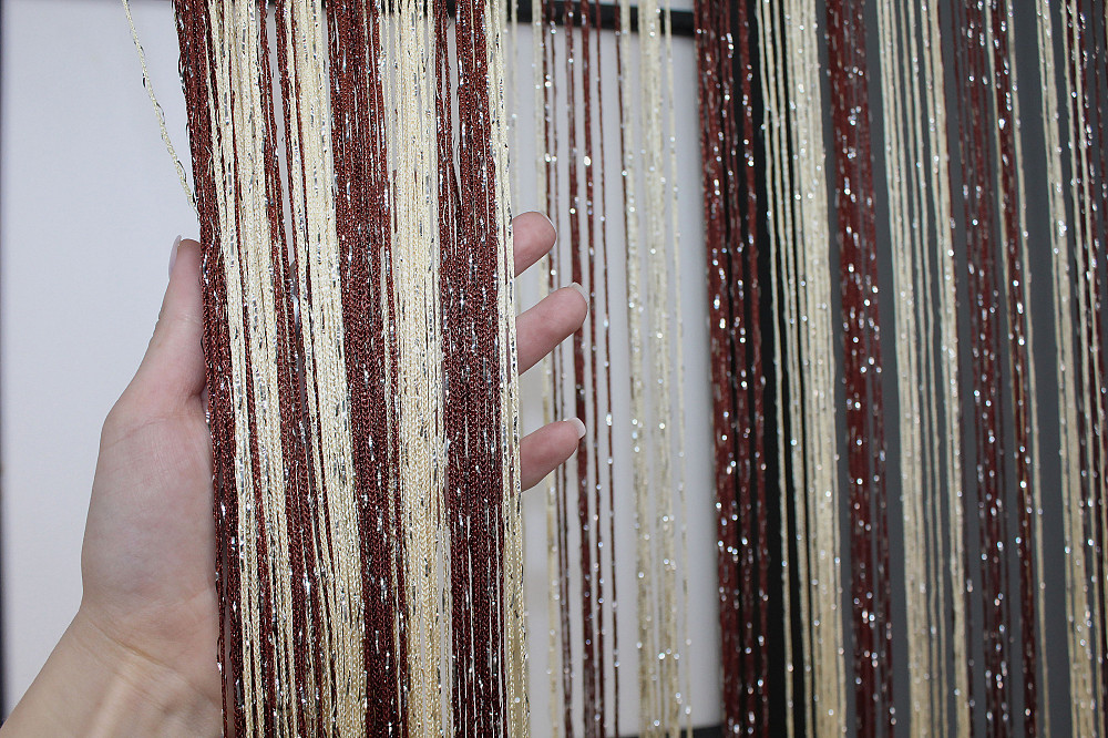 Штори-нитки "Кісея" люрексом Коричневий з бежевим 300х300см 1 шт (61-031) Київ - фото 6