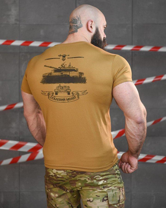 Тактическая потоотводящая футболка SABUR  танкист койот НП5191 Одесса - изображение 3