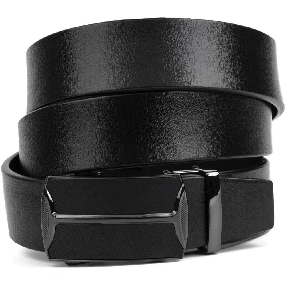 Ремінь чоловічий c затемненим матовим металом Vintage 20267 Чорний Київ - фото 8