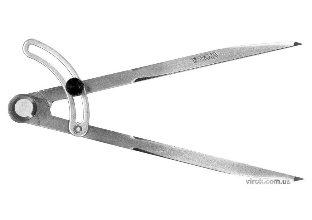 Циркуль розмічальний YATO : L= 200 мм з фіксатором [50] Одеса - фото 1
