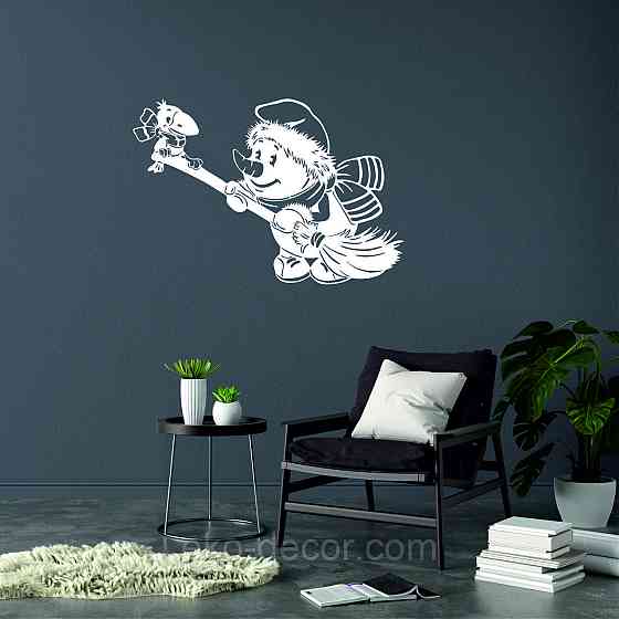 Декоративное настенное Панно «Снеговик», Декор на стену 70*47 см Киев