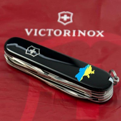 Ніж Victorinox Huntsman Ukraine Black "Карта України Жовто-Блакитна" (1.3713.3_T1166u) Вінниця - фото 2