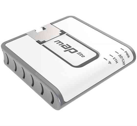 Точка доступу Mikrotik mAP lite (RBMAPL-2ND) (1x10/100 Ethernet ports, 1.5 dBi) Зовнішній адаптер живлення, Харків