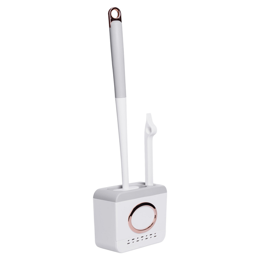 Household Комплект аксесуарів для туалету з підставкою 13×5.5×42 (см) Сірий HP-35015-48G Коломия - фото 5