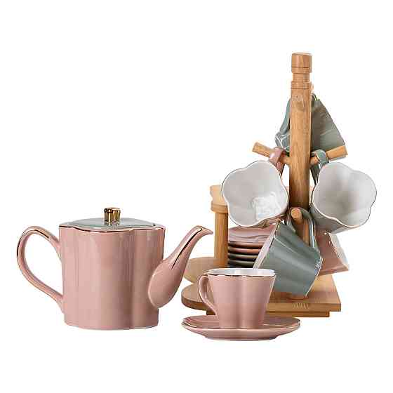 Yiwu Чайний сервіз на 6 персон з бамбуковою підставкою HP-15-25 Коломыя