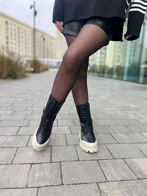 Ditas Жіночі черевики DITAS чорні натуральна шкіра висота 20 см підошва 4/6 см (VS-302N) 38р.39 Коломыя - изображение 7