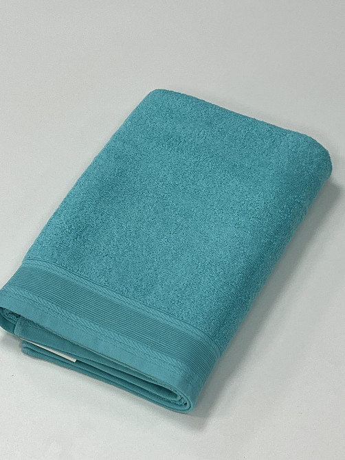 Рушник махровий Ideal Textile з бордюром однотонний щільність 360 г/м2 70х130 см (56860715) Бірюзови Чернівці - фото 5