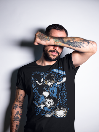 Футболка для мальчика аниме Мегуру Бакхира Блуе Локк оверсайз (рост от 165 до 180 ) Черний AnimeJ0791m Днепр