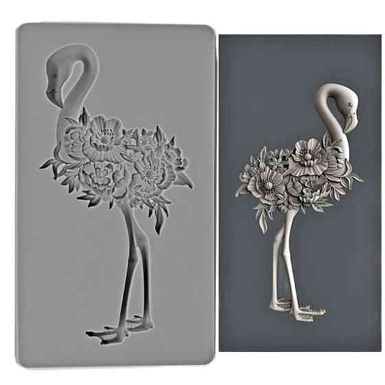 Молд силіконовий Фламінго 130 на 70 мм сірий Київ