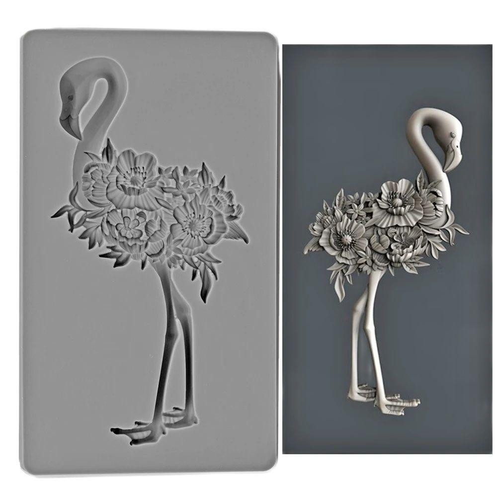 Молд силиконовый Фламинго 130 на 70 мм серый Киев - изображение 1