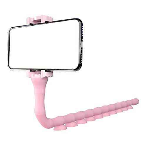 Гибкий держатель для телефона с присосками универсальный Cute Worm Lazy Holder. Цвет: розовый UL-92 Львов