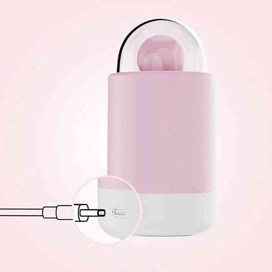Вібратор-цукерка на паличці KISSTOY Pink Pop, зарядний кейс-нічник, 10 режимів вібрації Sex Aura Київ