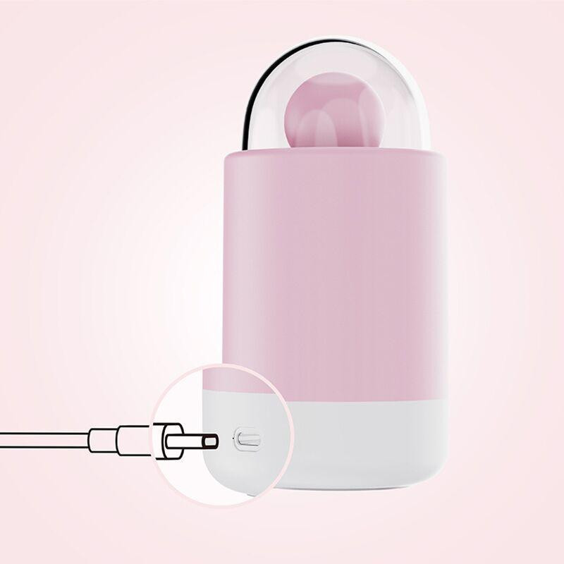 Вібратор-цукерка на паличці KISSTOY Pink Pop, зарядний кейс-нічник, 10 режимів вібрації Sex Aura Київ - фото 5
