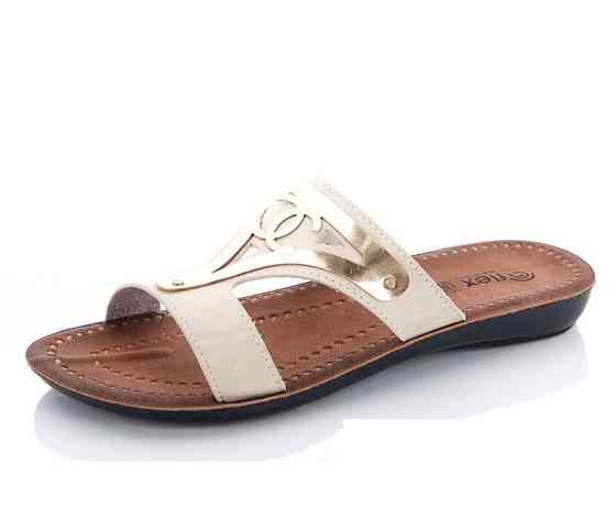 Женские Тапочки Шлёпанцы Сланцы Белые (размеры: 38) Днепр