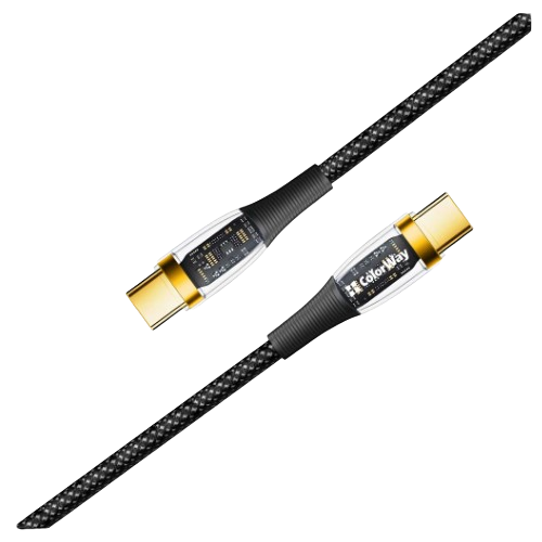 Кабель USB PD Type-C/Type-C ColorWay CW-CBPDCC053-BK 5,0А 1,2м чорний Житомир
