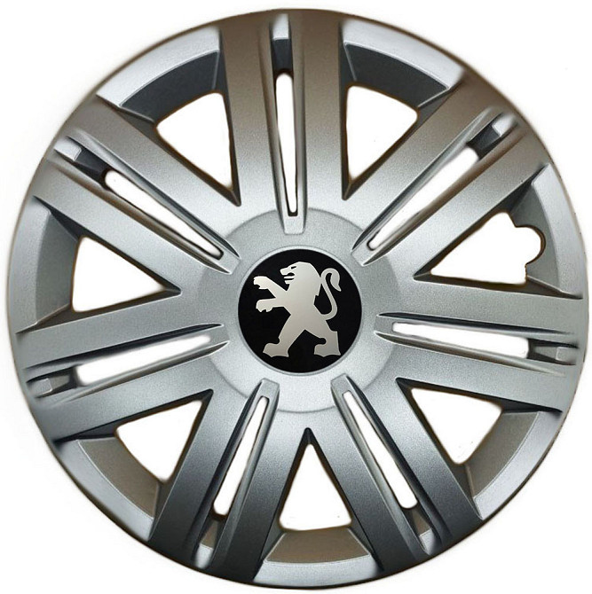 Автомобильные модельные колпаки R14 Peugeot 203 4шт, SJS, серебряные Киев - изображение 1