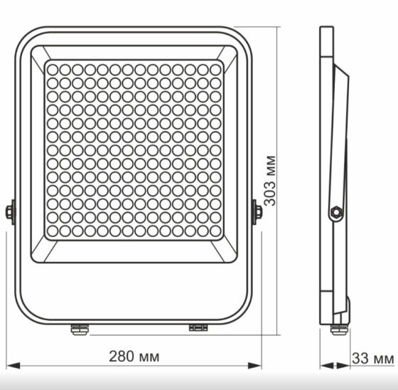 LED Прожектор 150W 5000К 220V сірий VL-F2-1505G Premium Videx Житомир